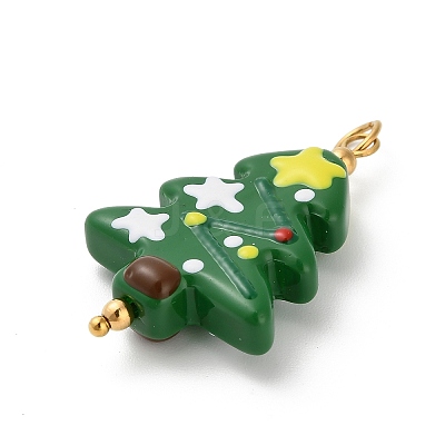 Christmas Handmade Lampwork Pendants LS-STAS-C147-03B-1