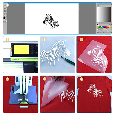 A4 Matte Vinyl Transfer Film DIY-OC0005-64-1