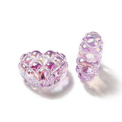 Transparent Acrylic Waffle Beads OACR-E016-01F-1