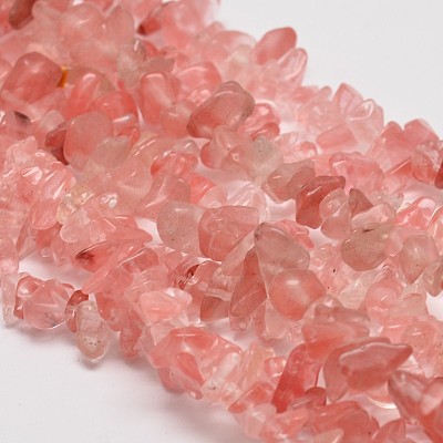 Cherry Quartz Glass Chip Beads Strands X-G-L269-41-1