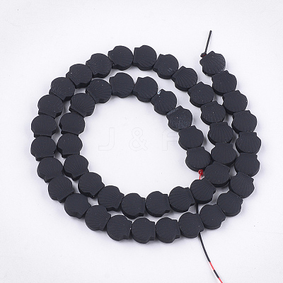 Spray Painted Non-magnetic Synthetic Hematite Beads Strands G-T116-23-17-1