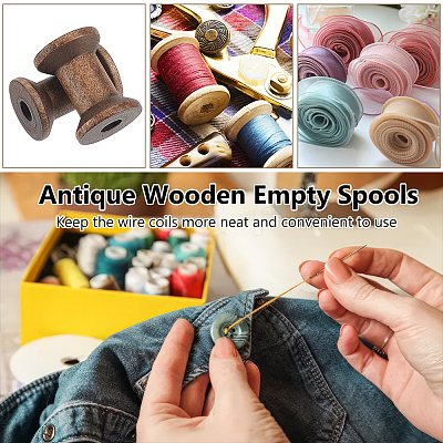 Wooden Empty Spools for Wire TOOL-WH0125-54C-01-1