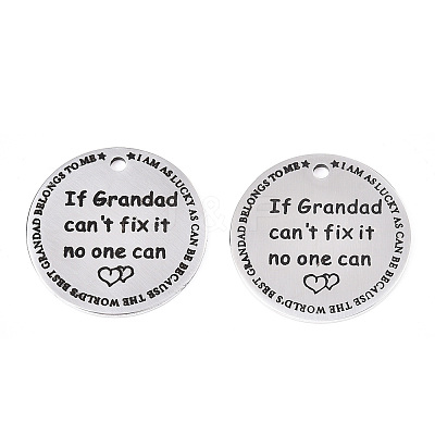 Non-Tarnish 201 Stainless Steel Pendants STAS-T064-38P-16-1
