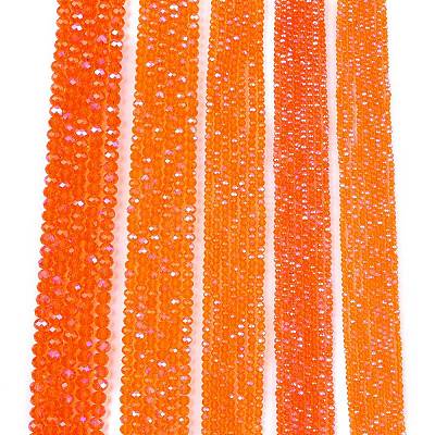 Electroplate Glass Beads Strands EGLA-A044-T4mm-L25-1