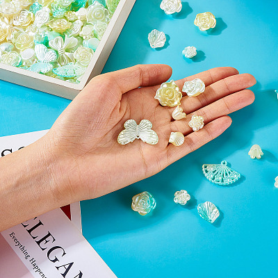 100G Opaque Acrylic Beads OACR-TA0002-93E-1