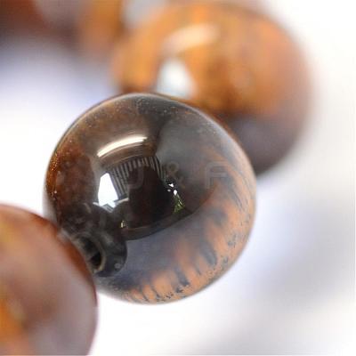 Grade AB Natural Tiger Eye Round Bead Strands G-E334-6mm-17-1