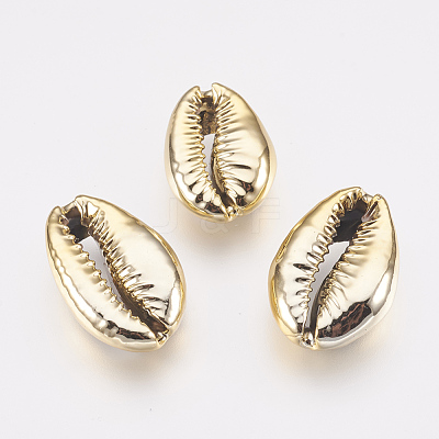 Electroplated Shell Beads BSHE-E024-01B-G-1