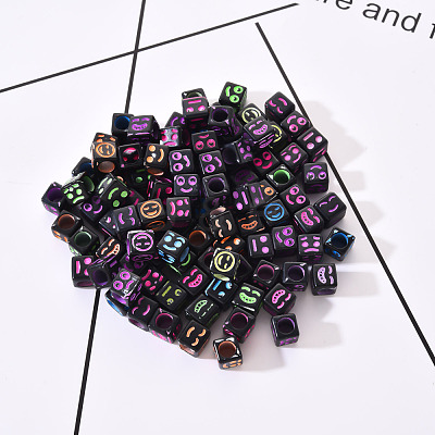 Craft Black Acrylic Beads MACR-YW0001-11-1