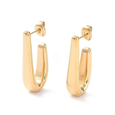 304 Stainless Steel Twist Teardrop Stud Earrings EJEW-H115-13G-1
