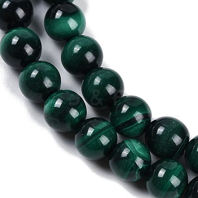 Natural Malachite Beads Strands G-F461-05-8mm-1