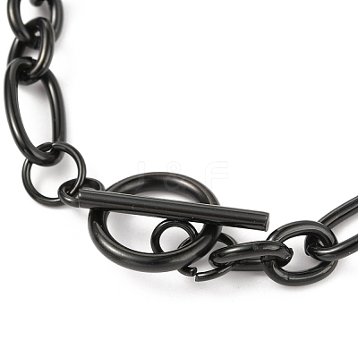 Unisex 304 Stainless Steel Figaro Chain Bracelets BJEW-H541-06A-EB-1