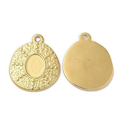 Ion Plating(IP) 304 Stainless Steel Pendant Cabochon Settings X-STAS-L020-025G-1