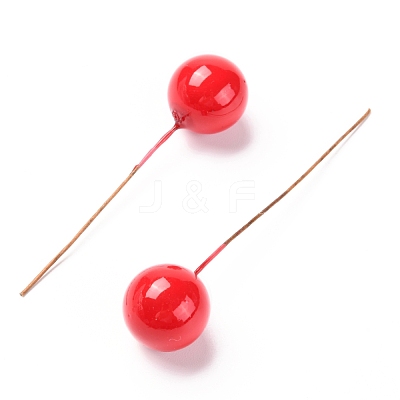Foam Artificial Christmas Berries with Branch DIY-B019-01B-1