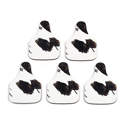Single Face Printed Basswood Big Pendants WOOD-N006-197A-1