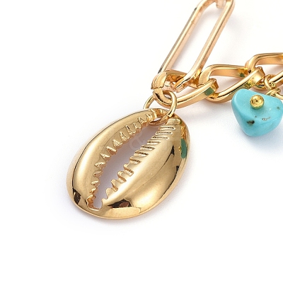 Iron Paperclip Chain Anklets AJEW-AN00285-03-1