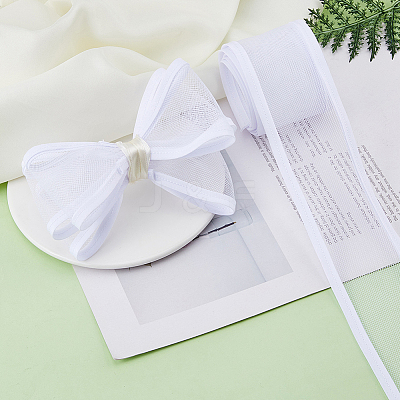 Elastic Polyester Mesh Ribbons OCOR-WH0082-172C-1