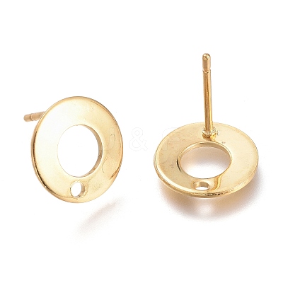 201 Stainless Steel Stud Earring Findings X-STAS-K212-04G-1