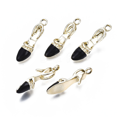 Rack Plating Alloy Enamel Pendant Rhinestone Settings ENAM-T011-133D-1