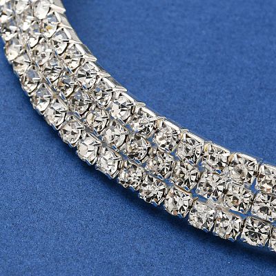 Crystal Rhinestone Choker Necklaces NJEW-L176-02S-1
