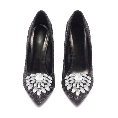 1 Pair Detachable Flower Shoe Decoration AJEW-HY0001-13-1