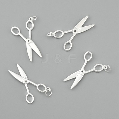 Brass Scissor Pendants KK-BB11623-1
