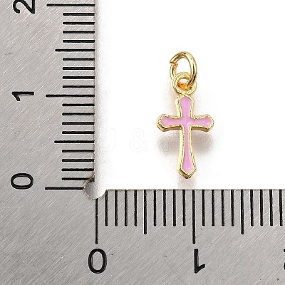 Brass Enamel Charms KK-C106-04G-04-1