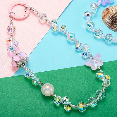 1Pc Glass Beaded Mobile Straps AJEW-SZ0002-83C-1