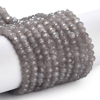 Baking Paint Imitation Jade Glass Bead Strands DGLA-A034-J2MM-A43-1