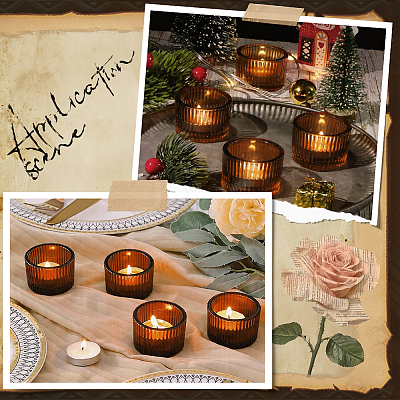 2Pcs Glass Candle Cups AJEW-SP0006-39C-1