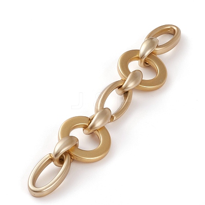 Handmade Opaque Spray Painted Acrylic Link Chains AJEW-JB00869-02-1