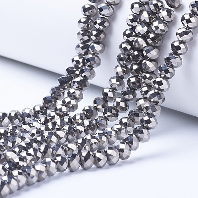 Electroplate Transparent Glass Beads Strands EGLA-A034-T3mm-UA03-1