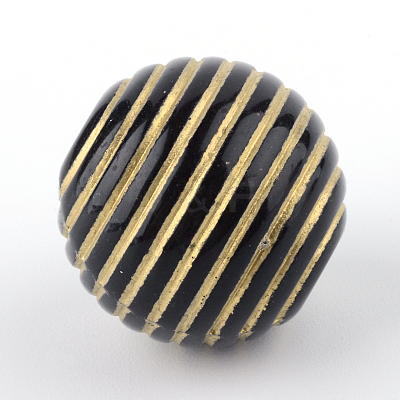 Round Plating Acrylic Beads PACR-Q102-23B-1