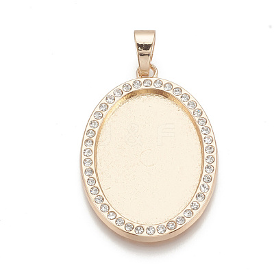 Alloy Pendant Cabochon Settings PALLOY-S108-03KC-1