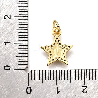 Brass Micro Pave Cubic Zirconia Pendants KK-K401-28G-1