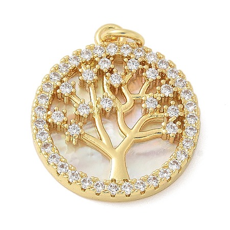 Brass Micro Pave Cubic Zirconia Pendants X1-KK-K298-16G-02-1