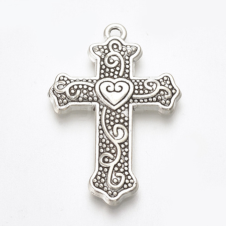 Tibetan Style Alloy Pendants TIBE-T010-08AS-RS-1