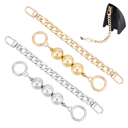 Unicraftale 4Pcs 4 Style Beaded & Curb Chain Purse Strap Extenders DIY-UN0005-71-1