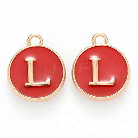 Golden Plated Alloy Enamel Charms ENAM-S118-03L-1