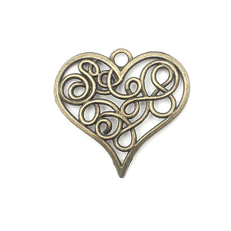 Heart Theme Tibetan Style Alloy Pendants PW-WG8919A-06-1