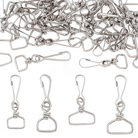 32Pcs 4 Styles Iron Swivel Clasps IFIN-TA0001-79-1