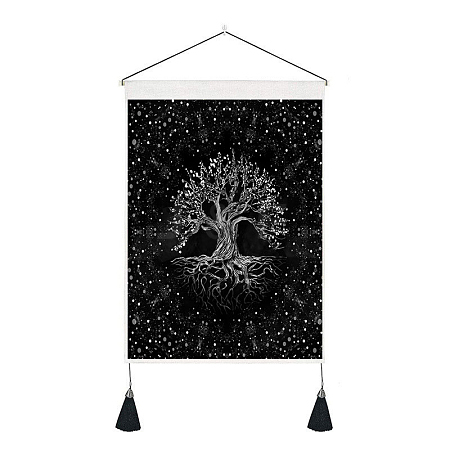 Polyester Tree of Life Pattern Wall Hanging Tapestry TREE-PW0001-95H-1