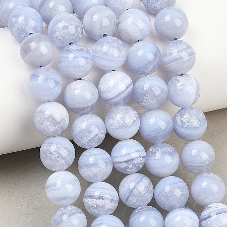Natural Blue Lace Agate Beads Strands G-D106-A01-10mm-1