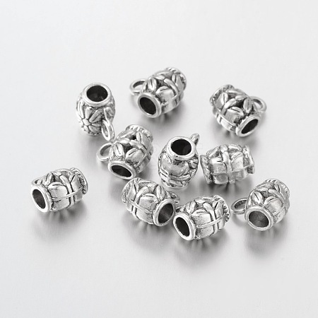 Tibetan Silver Tube Bails X-AB647Y-1