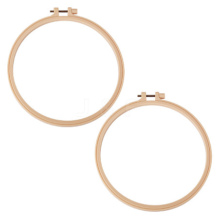 2Pcs Plastic Imitation Bamboo Cross Stitch Embroidery Hoops FIND-TADJ0001-03-1