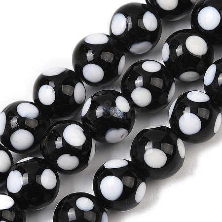 Handmade Lampwork Beads LAMP-D002-10mm-01J-1