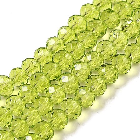 Transparent Baking Paint Glass Beads Strands DGLA-A034-T6mm-D05-1