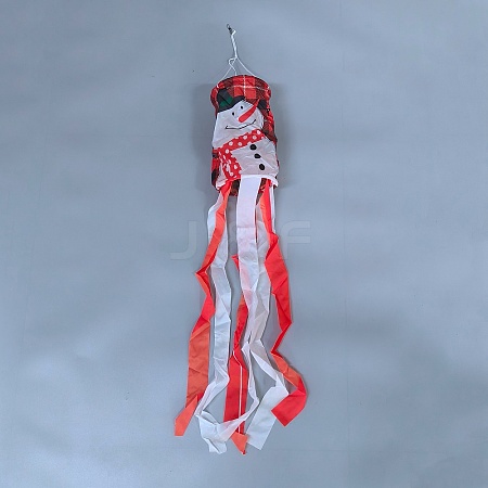 Christmas Theme Polyester Windsock Streamer Fish Flag AJEW-WH20008-10B-1