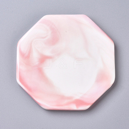 Marble Pattern Porcelain Cup Coasters AJEW-WH0121-51A-1
