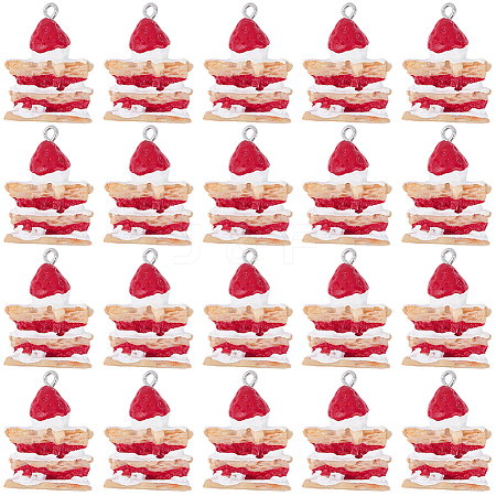 20Pcs Opaque Resin Pendants RESI-SC0036-49-1