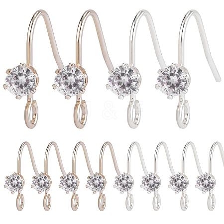 20Pcs 2 Color Brass Earring Hooks JX502A-1